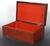 Antique Early 19th Century Chinese Export Scarlet Red Lacquer & Gilt Wood Table Box For Sale - Image 4 of 9