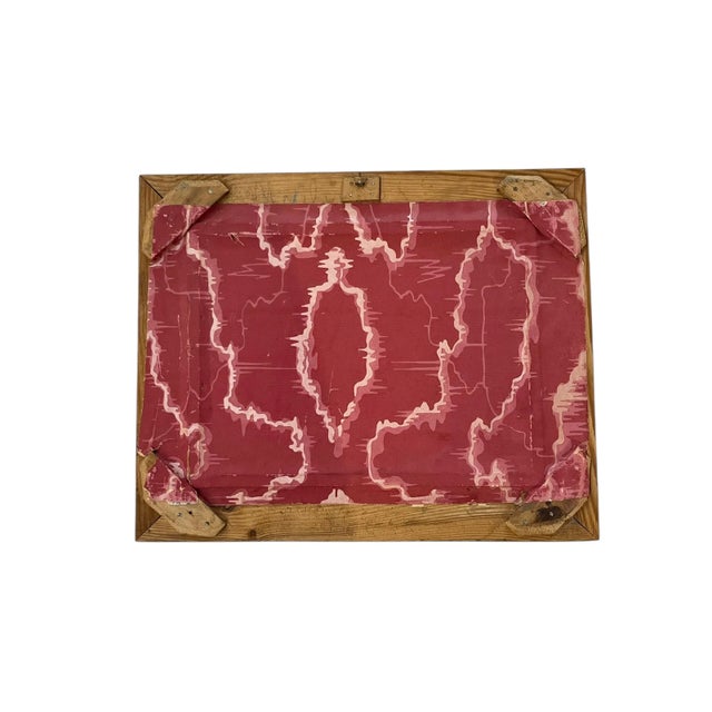 Antique French Chateau and Garden Landscape Painting Folk Art Frame Oil on Board For Sale - Image 9 of 15