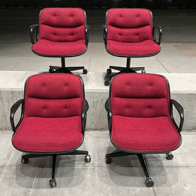 Executive Desk Chairs Charles Pollock for Knoll International - Set of 4 For Sale In Denver - Image 6 of 12