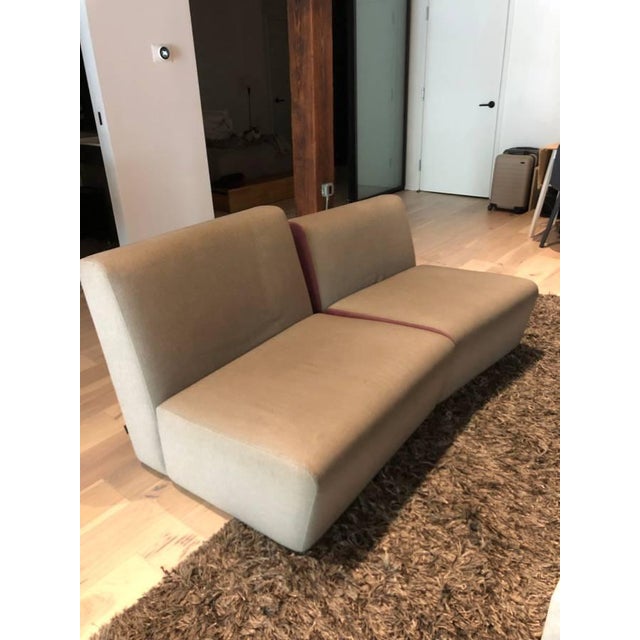 Ligne Roset Entailles Sofas A Pair Chairish