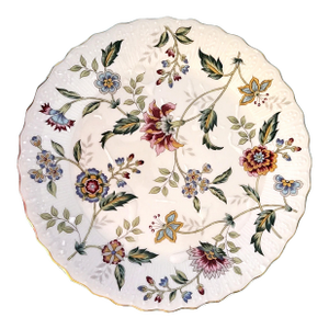 Vintage Andrea by Sadek Buckingham Gold Rimmed Floral Decorative Plate