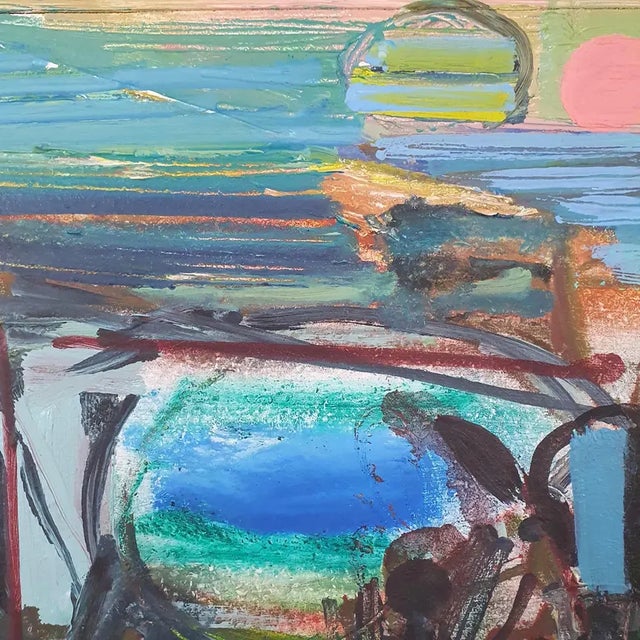 1978 Mid-Century Swedish Modernist Oil Painting by Fredrik Rohde For Sale - Image 6 of 18