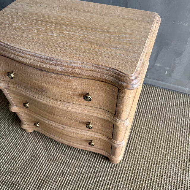 Brown European Oak Night Stand With 3 Drawers For Sale - Image 8 of 10
