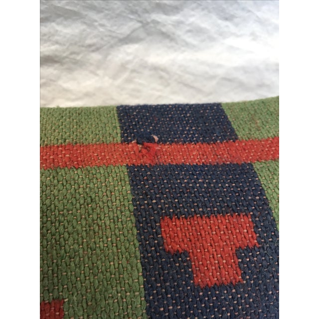 Red Southwestern Style Wool Blanket Pillow For Sale - Image 8 of 8