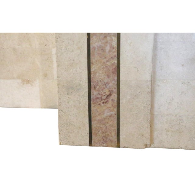 Metal 1970s Tessellated Travertine Chest For Sale - Image 7 of 14