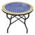 40" Handcrafted Cobalt Blue and Yellow Moroccan Mosaic Table For Sale