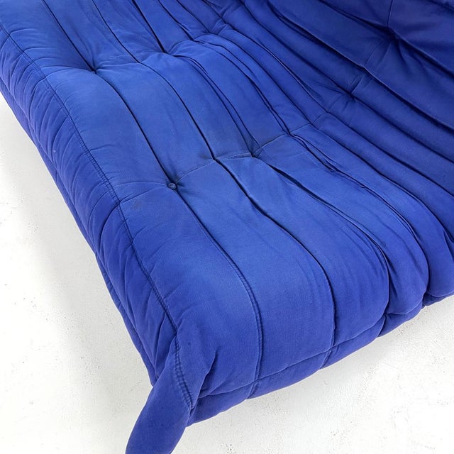 Blue Royal Blue 2-Seater Togo Sofa by Michel Ducaroy for Ligne Roset, 1970s For Sale - Image 8 of 13