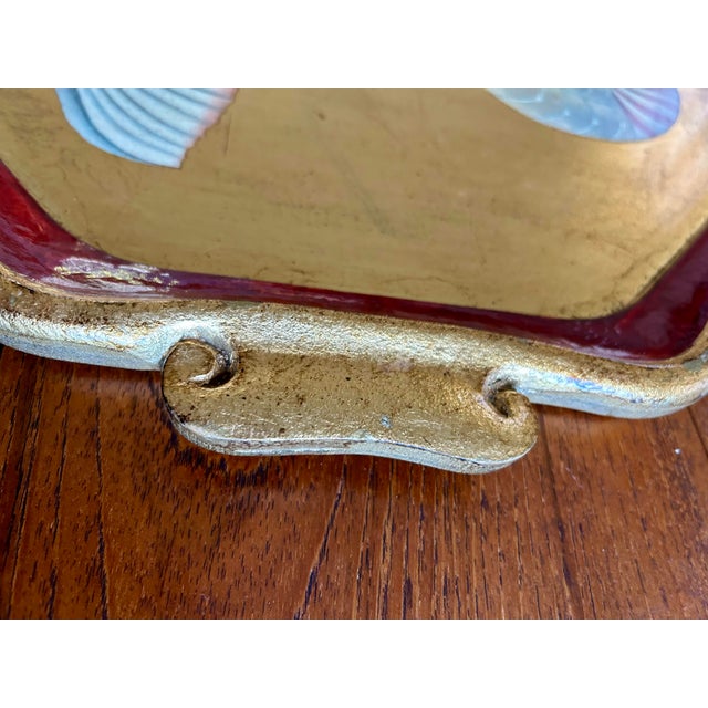 1980s Florentine Shell Serving Tray For Sale - Image 5 of 7