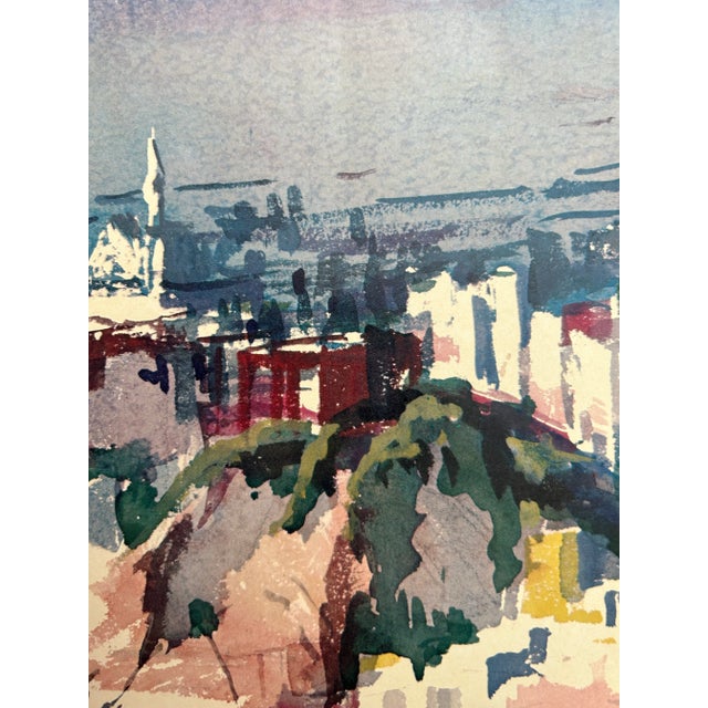 1970s Cecile Johnson Watercolor Print of San Francisco For Sale - Image 4 of 6