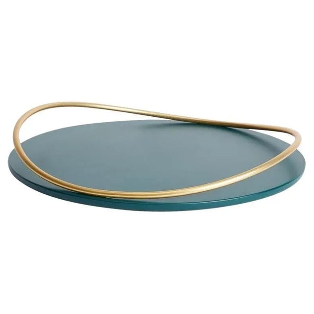Petrol Green Touché a Tray by Mason Editions For Sale - Image 4 of 4
