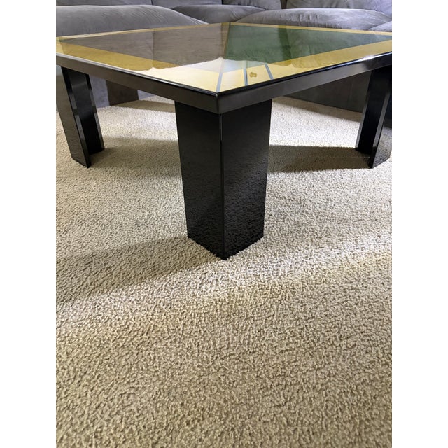 Black Rare Vintage Alf Italia Postmodern Geometric Coffee & Side Table Set (3 Pieces) For Sale - Image 8 of 9