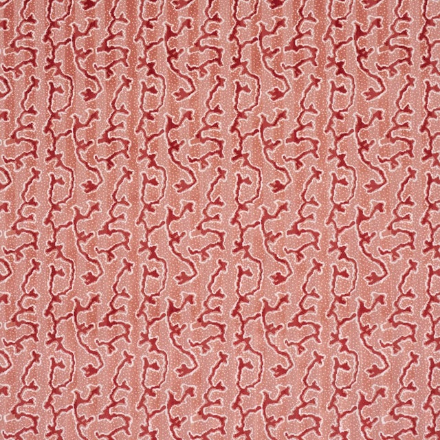 Traditional Schumacher x Timothy Corrigan Corail Velvet Fabric In Coral For Sale - Image 3 of 5