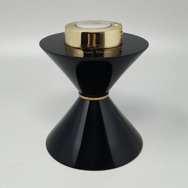 Mid-Century Modern Vintage Black Smoking Set by Pierre Cardin, 1970s, Set of 2 For Sale - Image 3 of 7