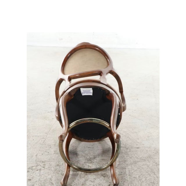 Century Furniture Late 20th Century Set of Three Century Chair Company French Provincial Style Barstools For Sale - Image 4 of 11