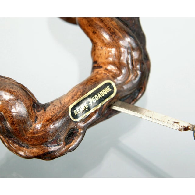 Mid 20th Century Vintage French Grape Vine Corkscrew From Reine Pédauque Winery in Burgundy For Sale - Image 5 of 6