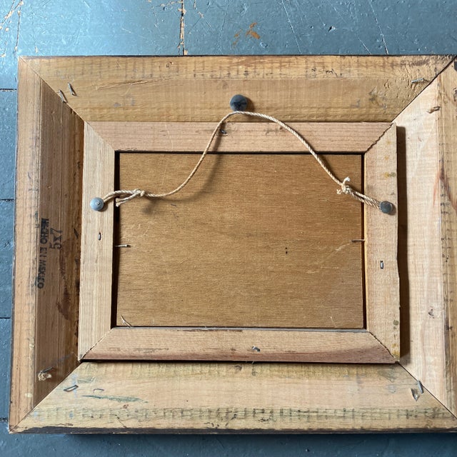 1970’s Original Impressionist Fishing Village Small Seascape Painting Original Frame Signed For Sale - Image 4 of 6