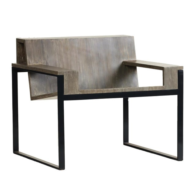 Greige 1990s Contemporary Bauhaus-Inspired Armchair For Sale - Image 8 of 8