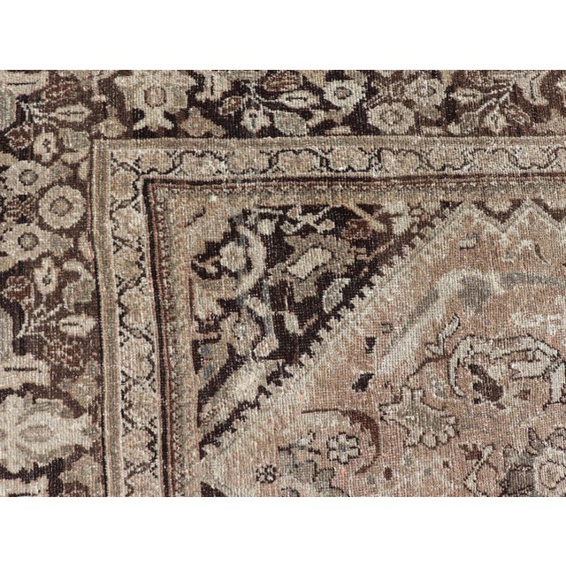 Sultanabad-Mahal Vintage Persian Rug With Sub-Geometric Diamond Design 9'3" X 12'9" For Sale - Image 10 of 12