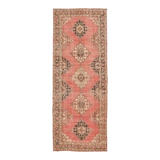 Mid 20th Century Vintage Worn Out Turkish Area Rug For Sale