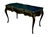 Late 20th Century Vintage Drexel Heritage Et Cetera Louis XV French Provincial Black Lacquer Writing Desk With Tooled Leather Top | Bureau Plat Executive Desk For Sale - Image 5 of 17