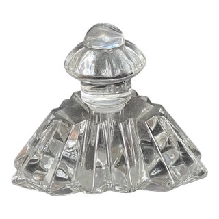 Vintage Lead Crystal Perfume Bottle With Stopper For Sale