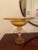 1980s Murano Style Glass Centerpiece Pedestal Bowl With Gold Leaf Speckles For Sale In New York - Image 6 of 10
