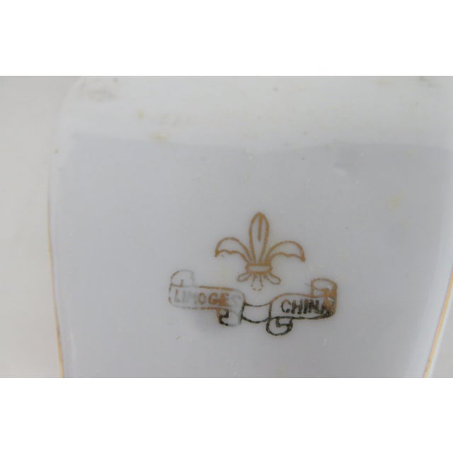 Limoges China Porcelain Shoe Figurine Pink Hand Painted Flowers Gold Trim 4980b For Sale - Image 11 of 17
