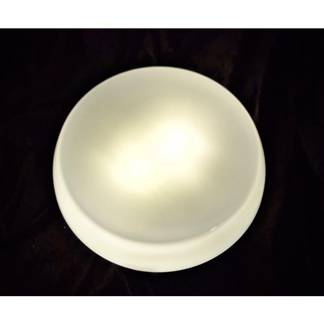1990s Vintage Ceiling Lamp with Large Opaque White Glass Shade by Heinrich Popp, 1990s For Sale - Image 5 of 8