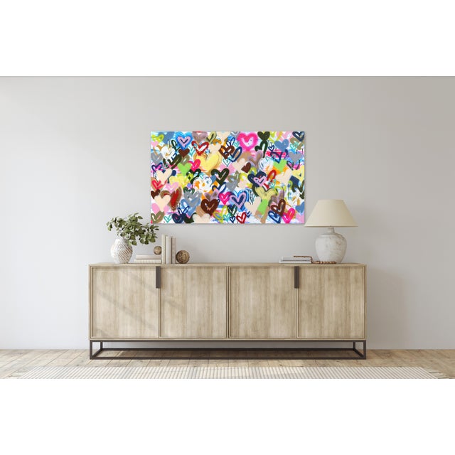 Los Angeles artist Amber Goldhammer paints dramatic abstract compositions in acrylic on canvas featuring energetic...