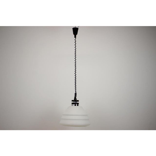 Black Mid-Century Extendable Pendant, Czechoslovakia, 1960s For Sale - Image 8 of 10