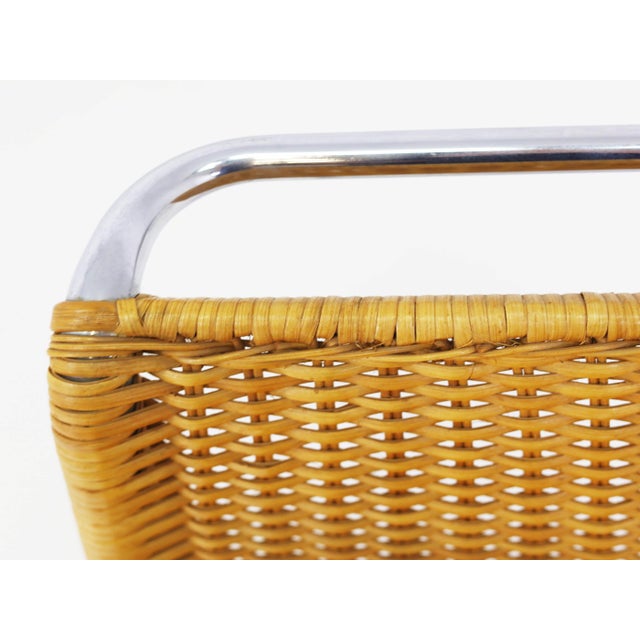MF10 Cantilever Chairs in Woven Straw by Ludwig Mies van der Rohe for Thonet, 1970, Set of 5 For Sale - Image 12 of 16
