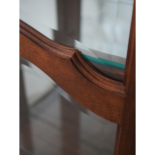 Brown 1980s Ethan Allen French Country Birch Curio Display Cabinet For Sale - Image 8 of 17