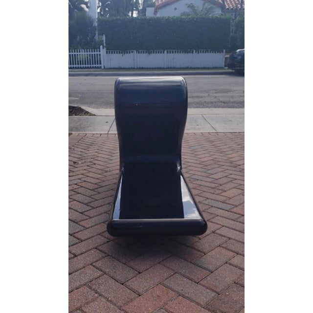 1980s Sculptural Zig Zag Console Table For Sale - Image 5 of 6