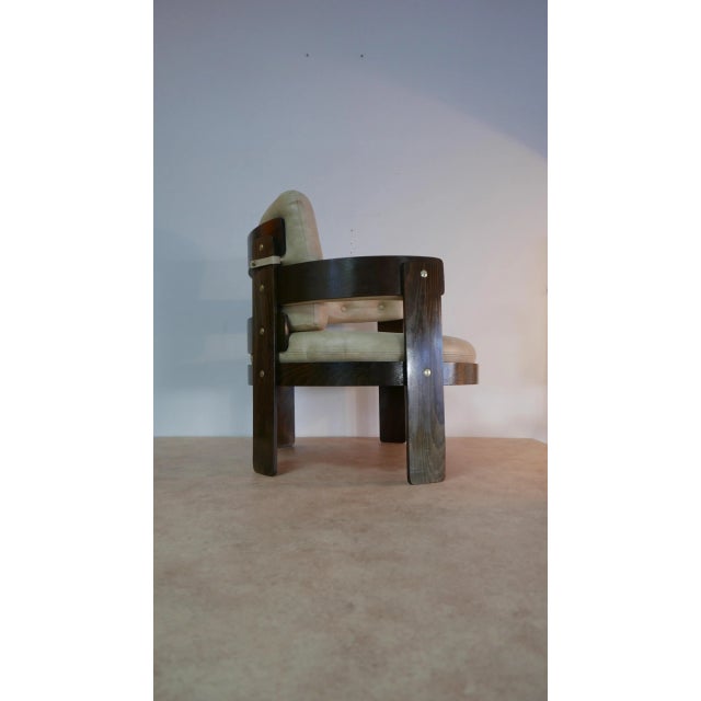 Set of Pagwood and Skai Leather Lounge Chair and Glass Table Set, 1970s For Sale - Image 11 of 13