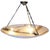 Bespoke One of one Art deco style Faux Alabaster Novara Saucer chandelier features a large, bowl-shaped shade crafted with...