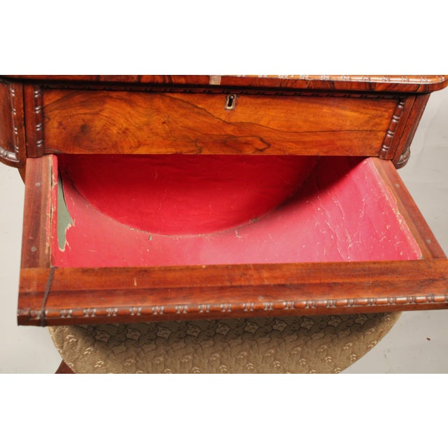 Wood William IV Rosewood and Mahogany Sewing/Side Table For Sale - Image 7 of 12
