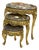 French Style Nesting Tables – Set of 3 Marble With Gold Leaf Details For Sale