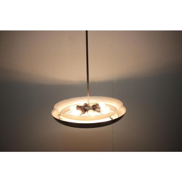 Art Deco UFO Pendant Light by Josef Hůrka for Napako, 1930s For Sale - Image 16 of 17