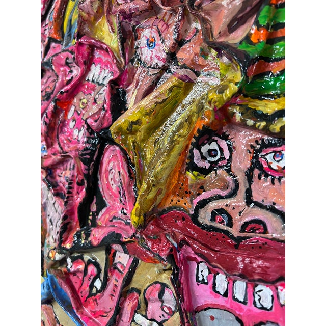 3d Abstract Acrylic Painting on Canvas by Serg Graff "Funny Critters", Coa For Sale - Image 10 of 13