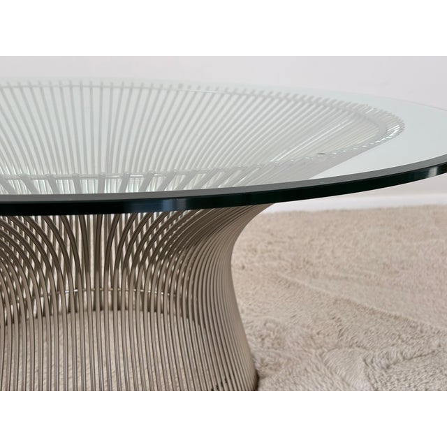 Glass Wire Frame Coffee Table by Warren Platner for Knoll, 1960s For Sale - Image 7 of 11