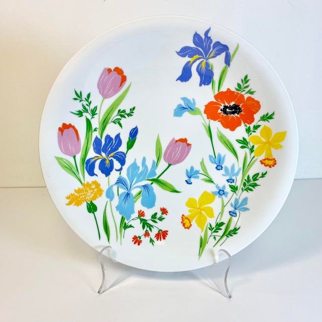 1970s Vintage Heinrich & Co German Boho Chic Hollywood Regency Flora Platter For Sale - Image 9 of 15