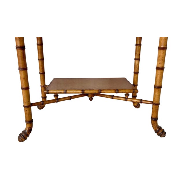 Victorian Faux Bamboo Side Table by r.j. Horner, New York For Sale - Image 13 of 14