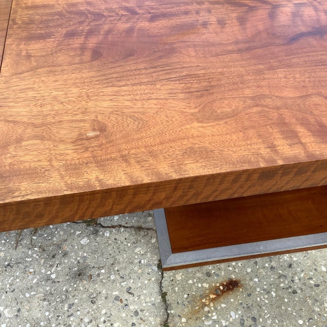 1960s MCM Founders Milo Baughman Solid Walnut Dining Table With 2 Leaves For Sale - Image 9 of 10