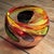 A fine Mid-Century Murano art glass bowl from Italy, handcrafted by artists using traditional glassblowing techniques -...