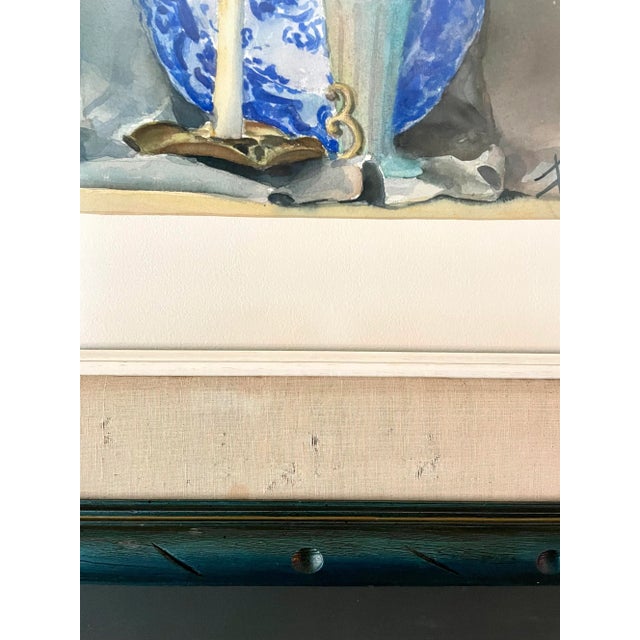 Paint Mid-Century Modern Original Watercolor Still-Life Painting by Frankel For Sale - Image 7 of 10
