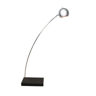 Mid-Century Modern Chrome "Eyeball" Arc Floor Light in the Style of Robert Sonneman For Sale