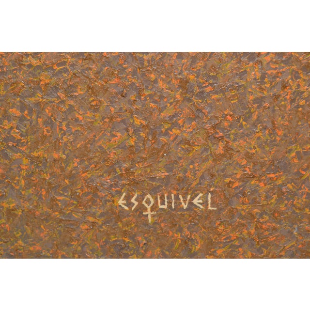 Bronze Eduardo Esquivel Solario (Solarium) Acrylic Paint Framed Wall Art 2005 Signed For Sale - Image 8 of 13