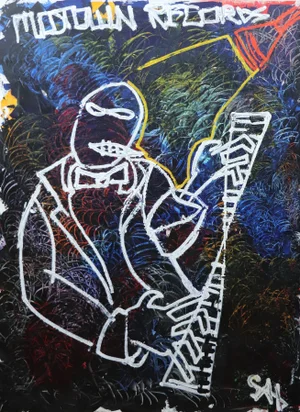 Sax Berlin "Motown Records". Contemporary Neo-Expressionist Painting 2020