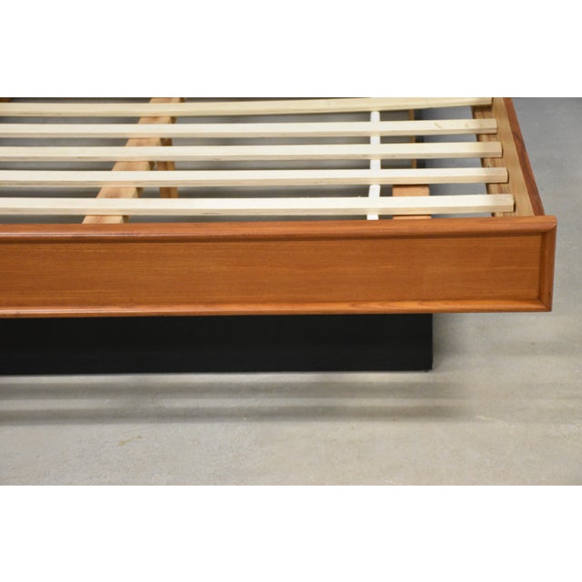 1960s Teak Queen Floating Platform Bed For Sale - Image 9 of 10