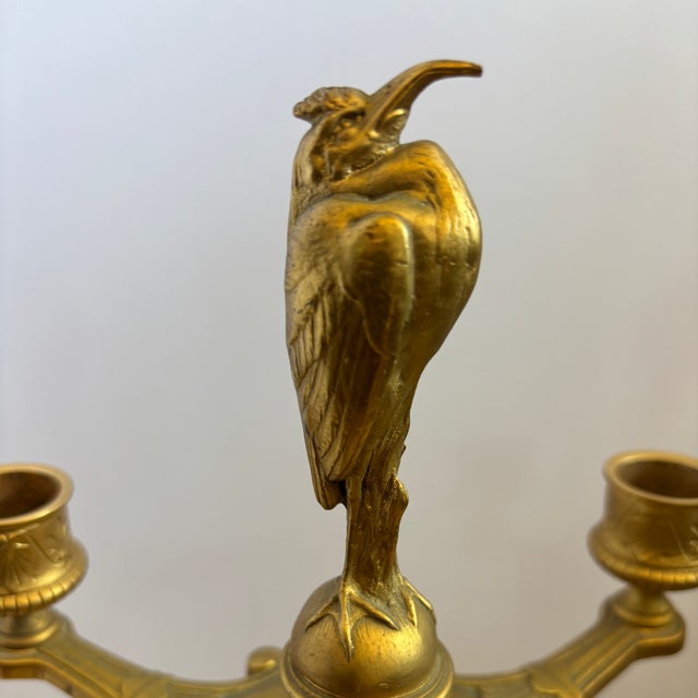 Pair of 19th Century Empire Candelabras With Bird Finials For Sale - Image 10 of 12